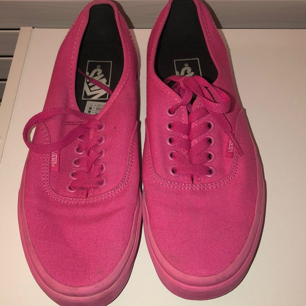 Vans bubble gum pink shoes.